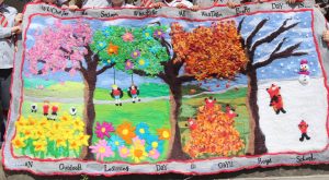 Large feltwork created by children in Key Stage One