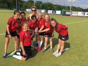 Ghyll Royd Sport - Girls Cricket team pose with winners trophy