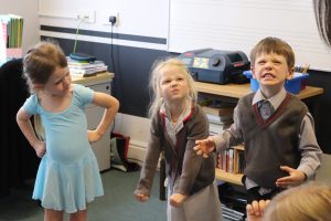 Early Years Ballet pupils acting angry