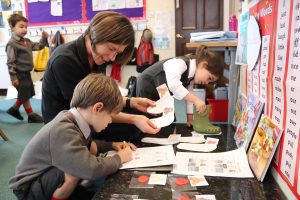 Ghyll Royd children searching for clues in fun science lesson