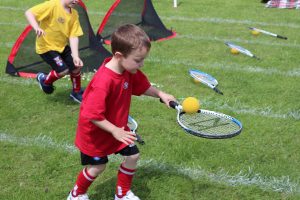 Ghyll Royd Pupil in obstacle course race on sports day