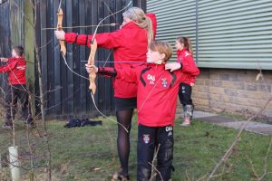 Outdoor learning at Ghyll Royd includes archery and bushcraft